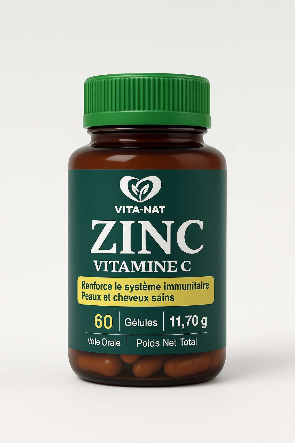 VITA-NAT Collagène Marin + Vitamine C – 60 Gélules